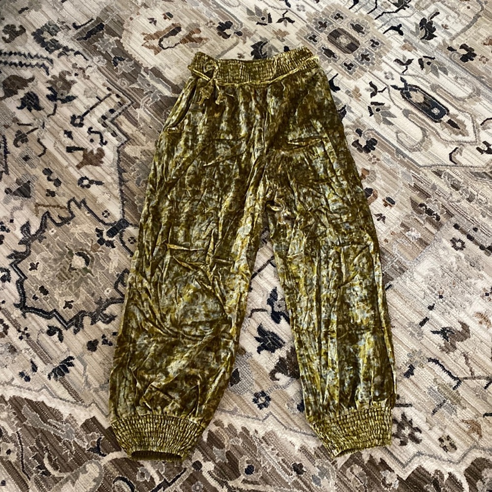 Anthropologie Velvet Harem Pants